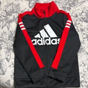 Adidas Kids Black and Red Raincoat